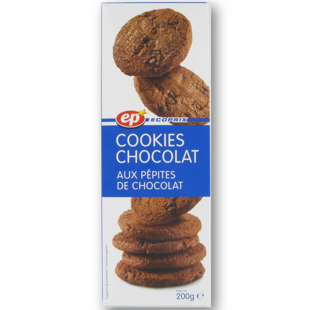 Biscoitos com Pepitas de Chocolate ao Leite 200g - Ecoprix