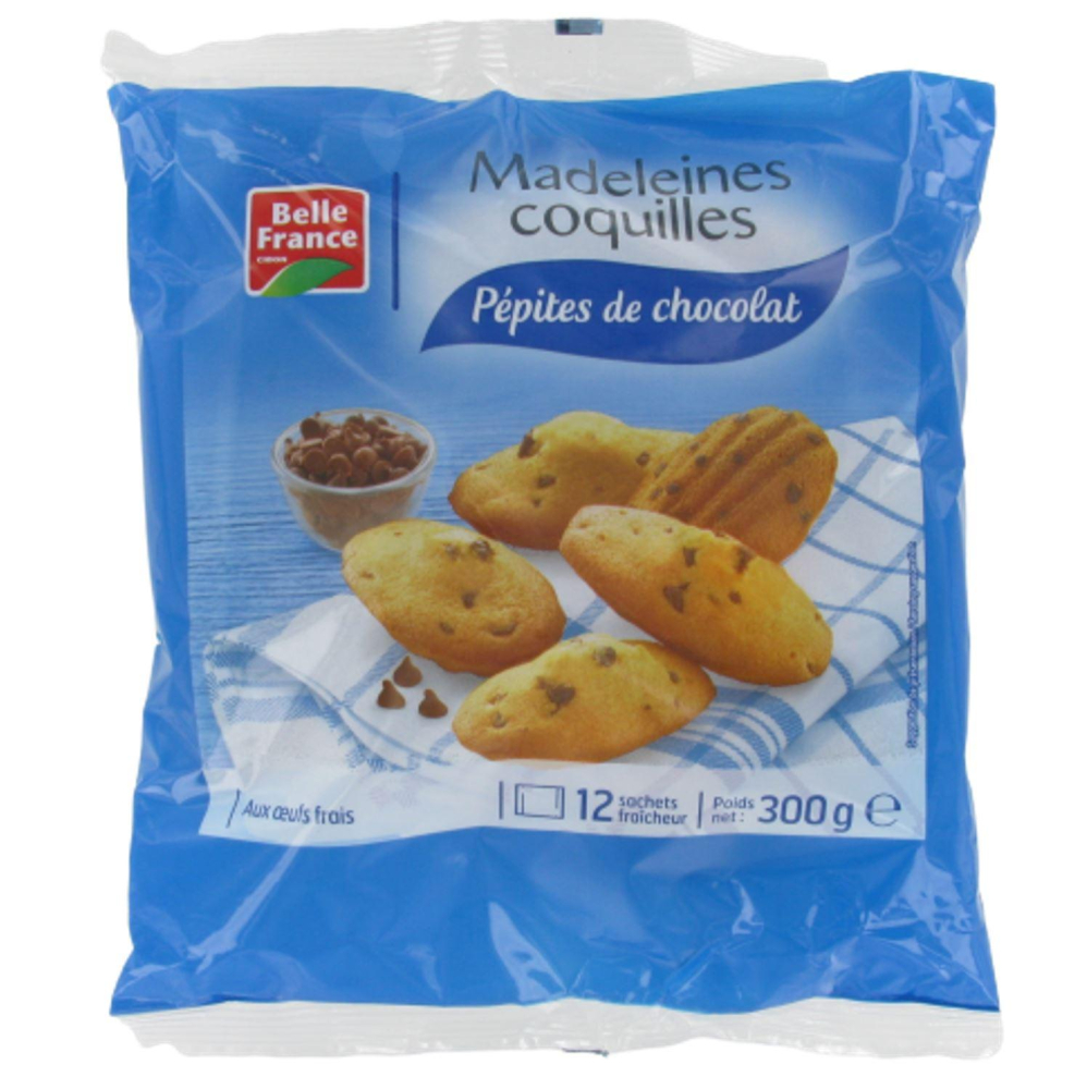 Madeleines Coquilles Pépites De Chocolat 300g - BELLE FRANCE