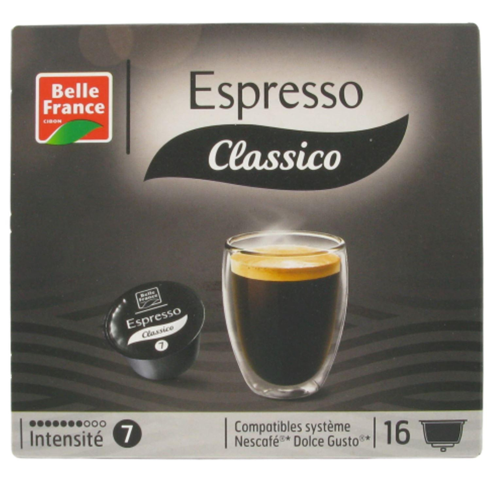 Cafe Capsule Espresso Compatibel Dolce Gusto X16 - BELLE FRANCE