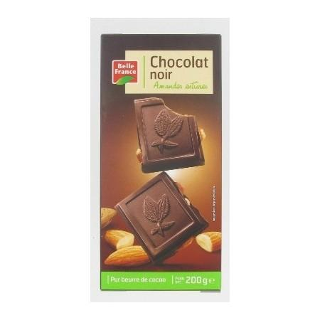 Chocolat Noir Amandes Entieres 200g - BELLE FRANCE