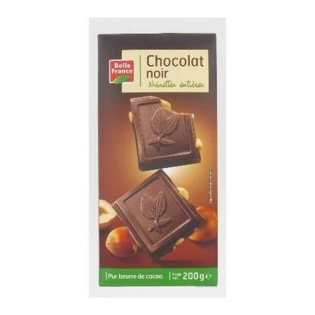 Chocolate Negro Avellanas Enteras 200g - BELLE FRANCE