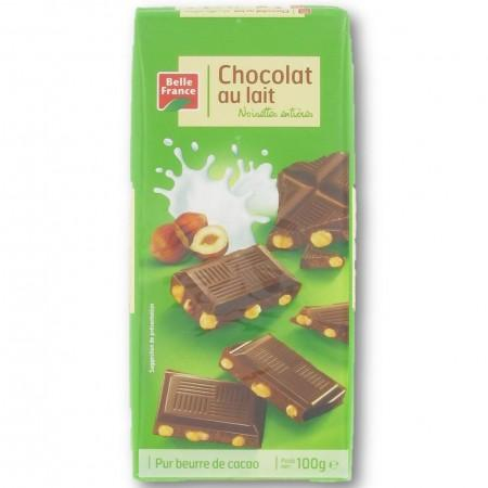 Молочный шоколад с цельными лесными орехами 2x100 г - BELLE FRANCE