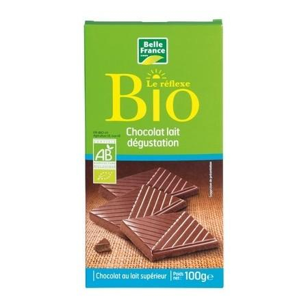 Chocolat Lait Degustation Le Réflexe Bio 100g - BELLE FRANCE