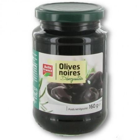 Pitted Black Olives 160g - BELLE FRANCE