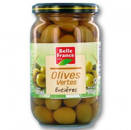 Whole Green Olives 200g - BELLE FRANCE