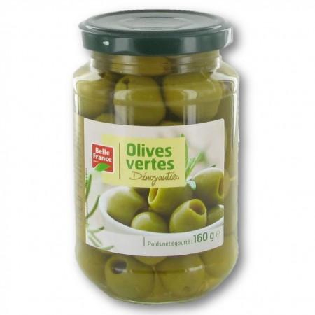 Оливки зеленые без косточек 160г - BELLE FRANCE