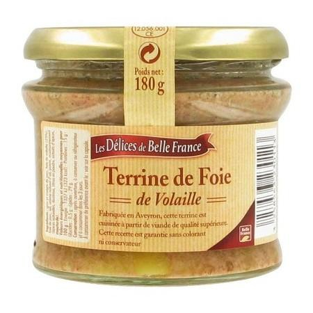 Terrine Foie De Volaille Aux Raisins 180g - Les DÉlices De Belle France