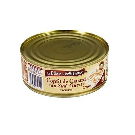 Confit De Canard 2/3 Cuisses Igp Sud-ouset 800g - Les DÉlices De Belle France