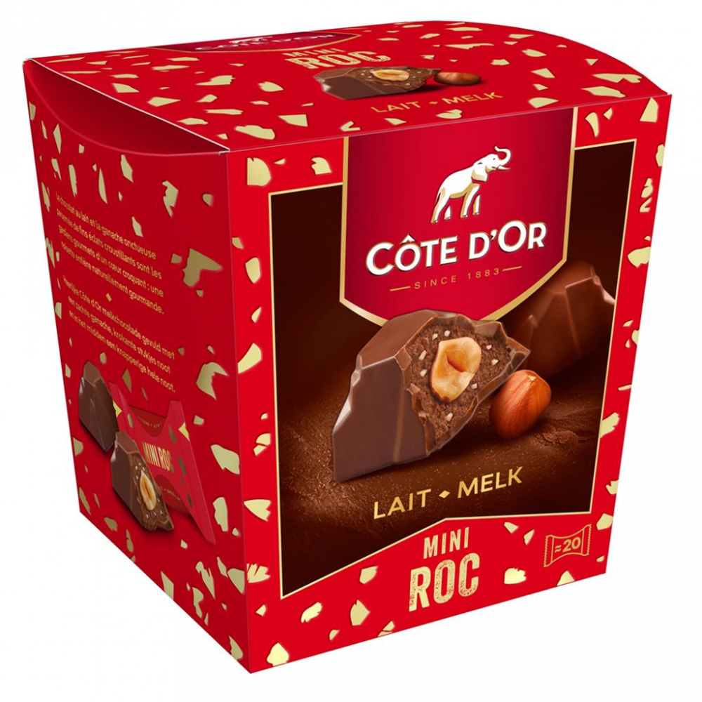 Grossiste Chocolat Mini Roc Lait 186g COTE D
