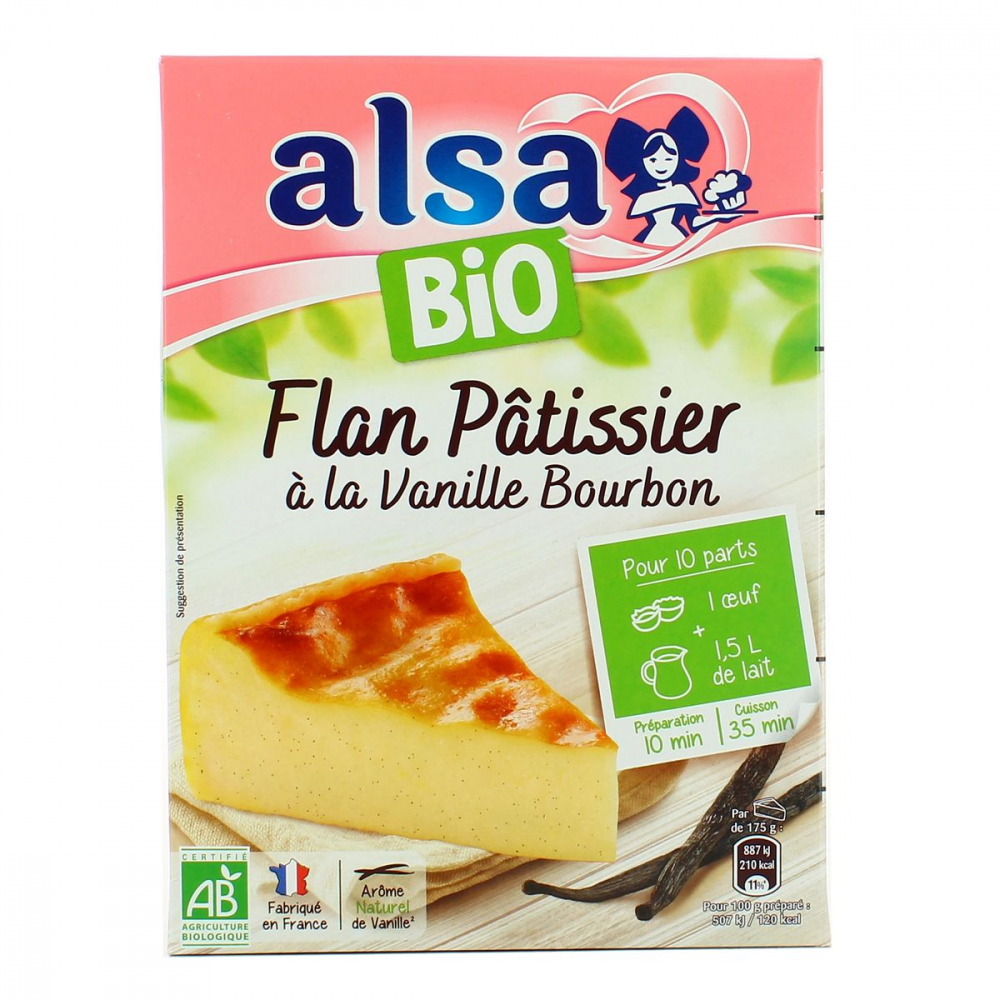 Flan Patissier Bio à la vanille de bourbon 340g - ALSA