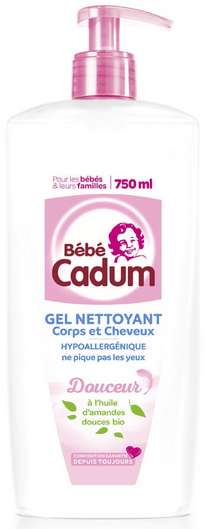 Gel douche Bébé Huile d'Amandes Douce Bio 750ml - CADUM BEBE