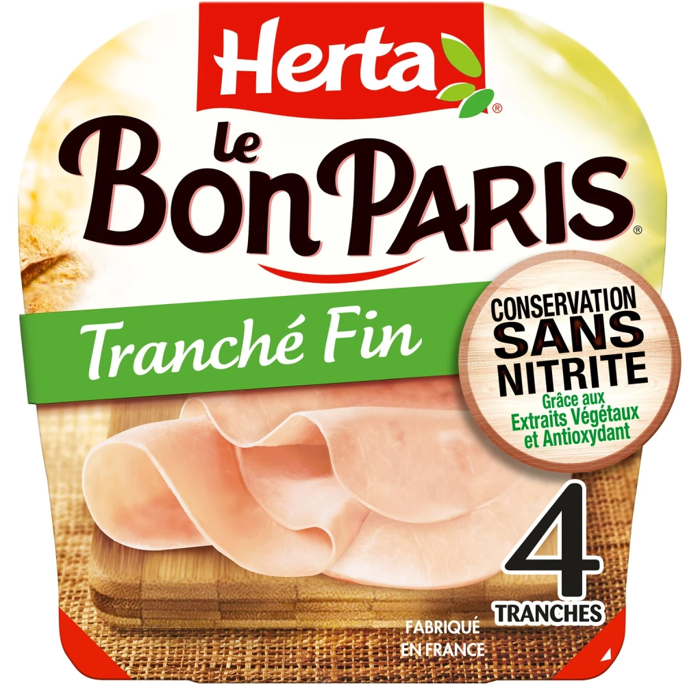 Le Bon Paris 火腿薄片保存不含亚硝酸盐 x4tr 120g - HERTA