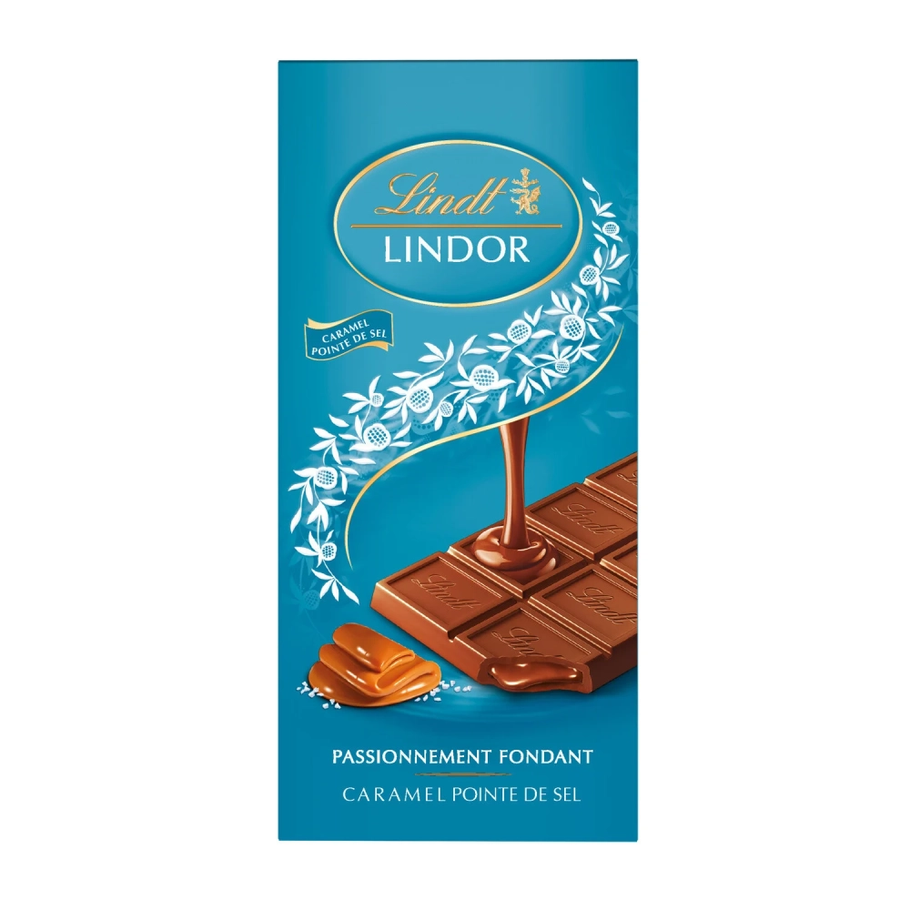 Lindor Lait Caramel Pointe De Sel Tablette 150 G - LINDT