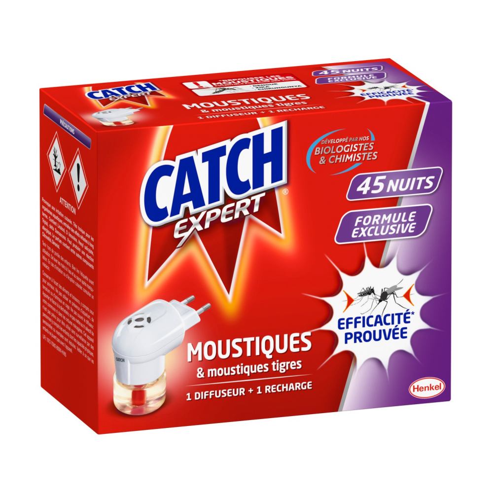 Diffuseur + recharge anti-moustiques 45 nuits - CATCH