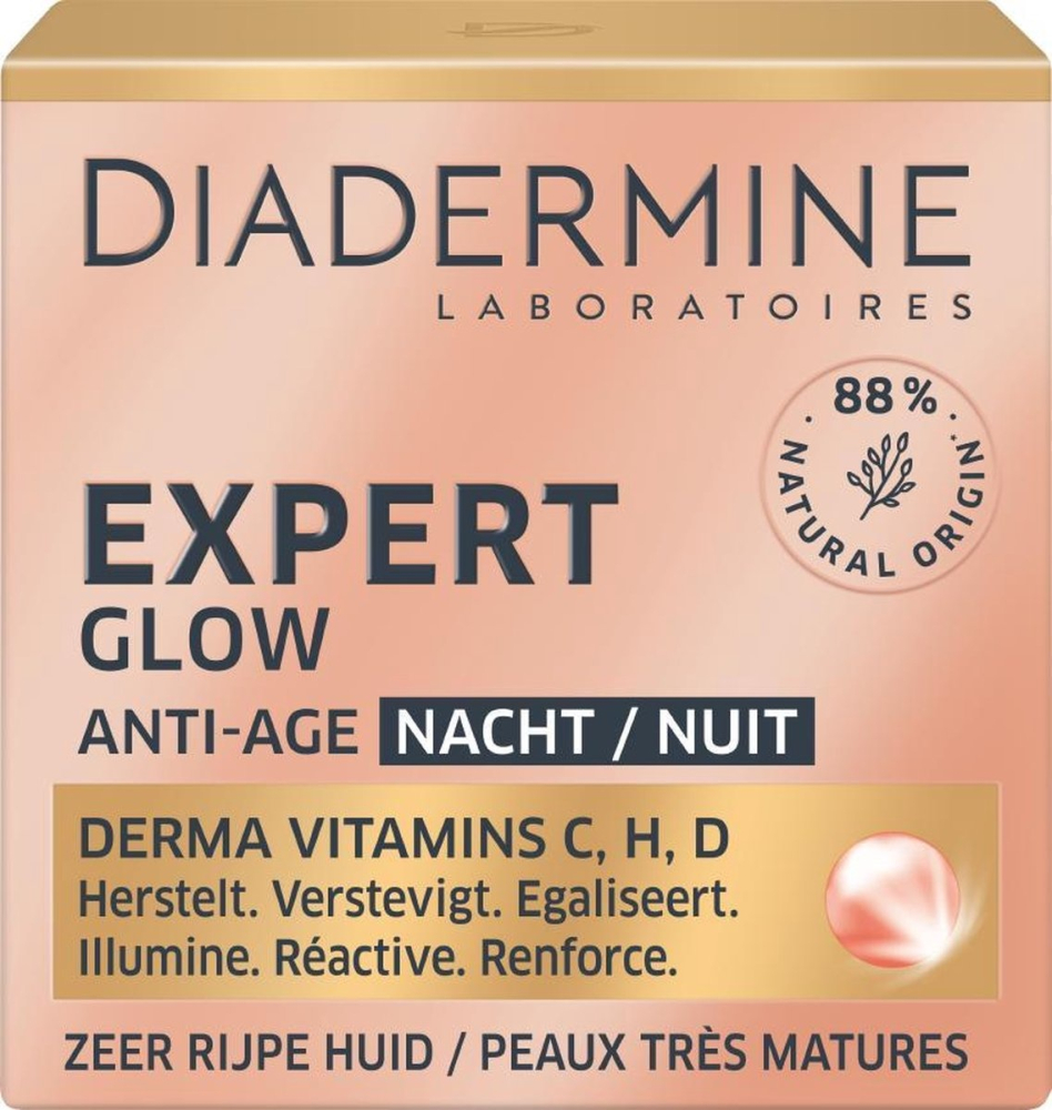 Expert Actieve Glow Nachtcrème. 50 ml - DIADERMINE