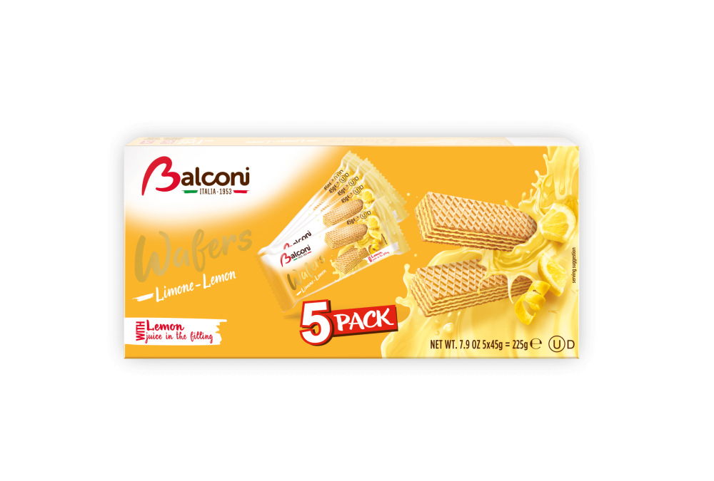 Lemon Wafers 5 X 45g - BALCONI