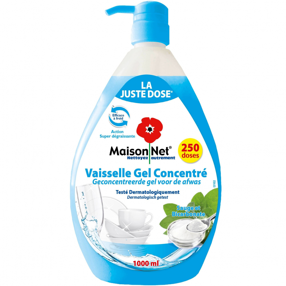 Vaisselle gel concentré bicarbonate de soude 1kg - MAISON NET