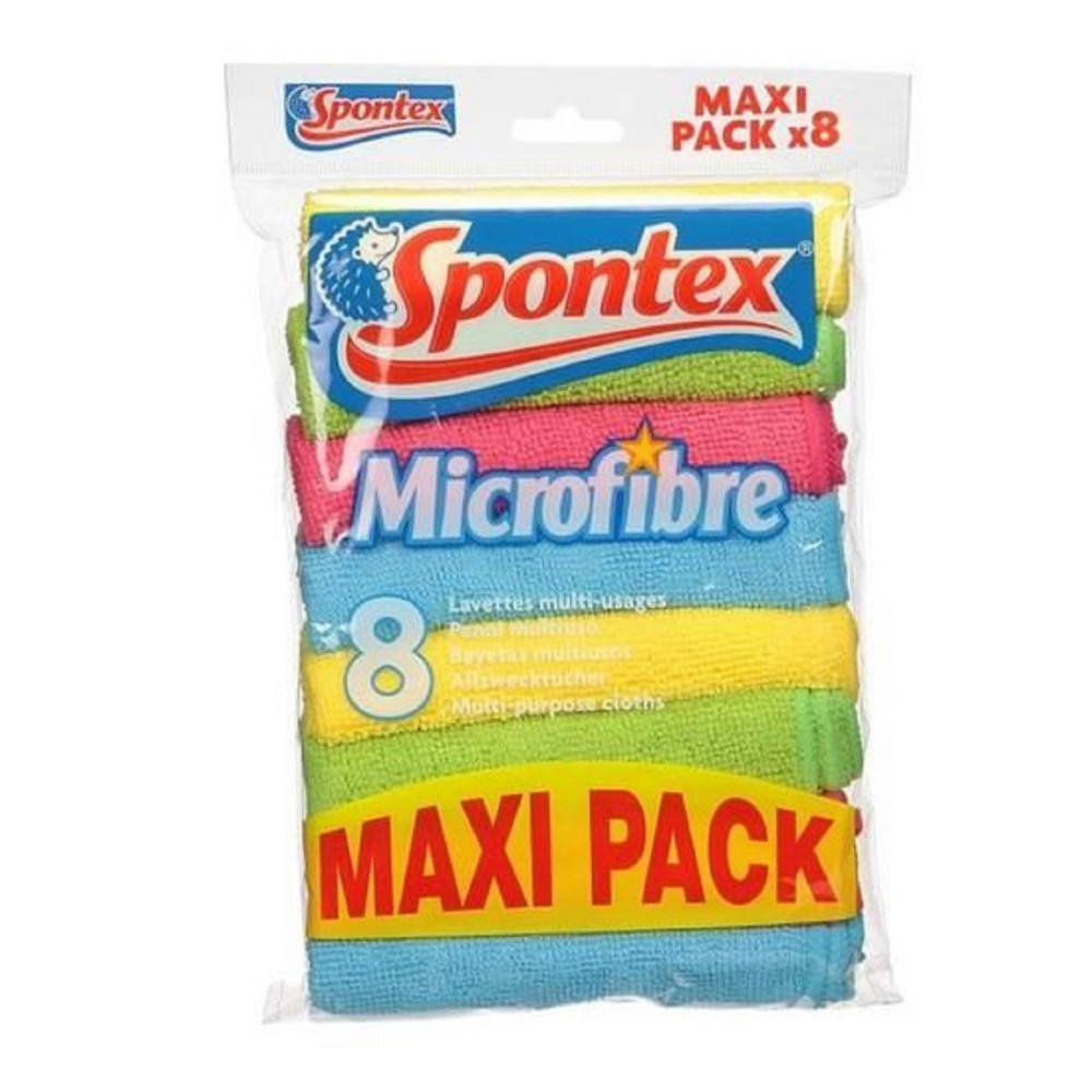 Confezione maxi in microfibra x8 - SPONTEX