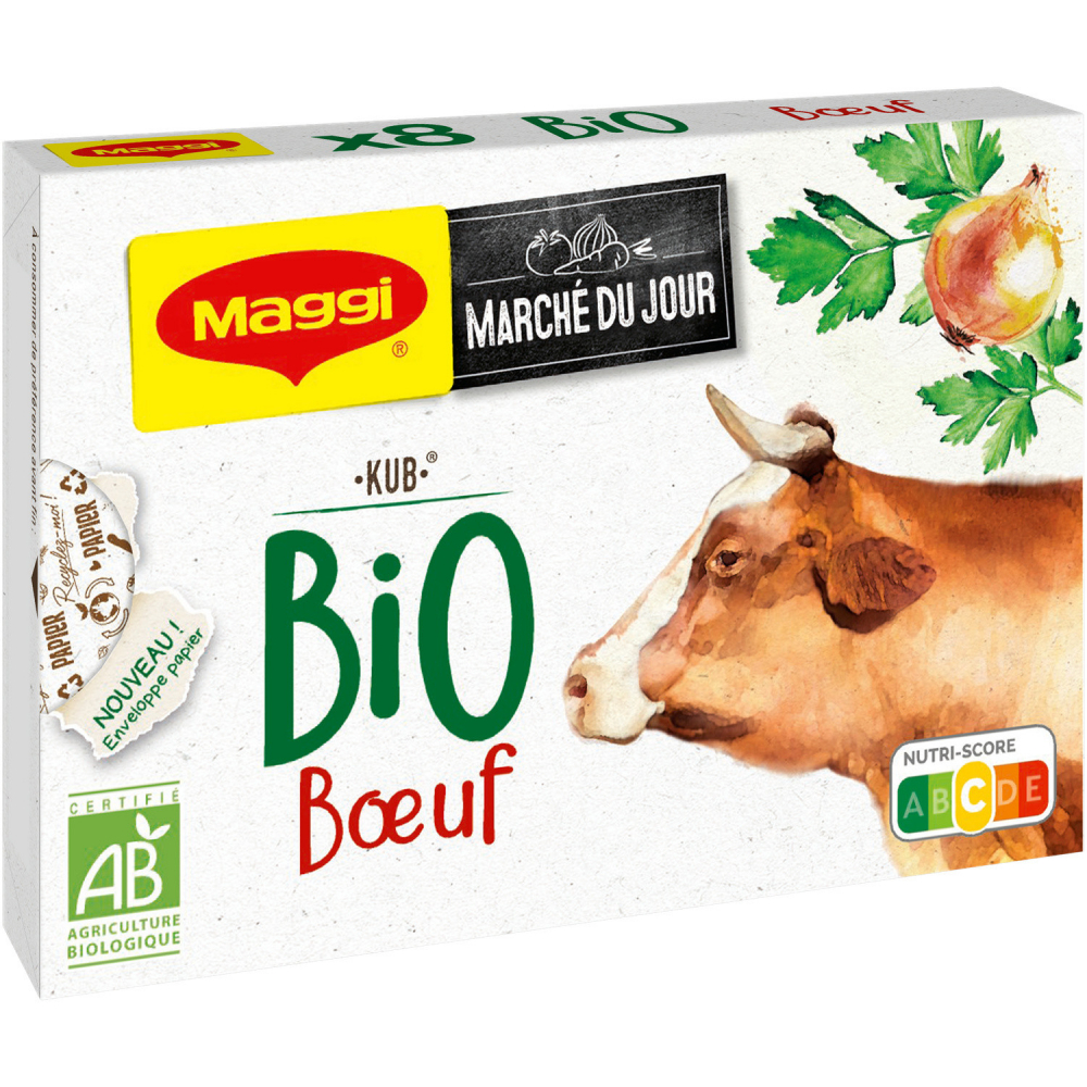 Brodo di manzo biologico x8 - MAGGI