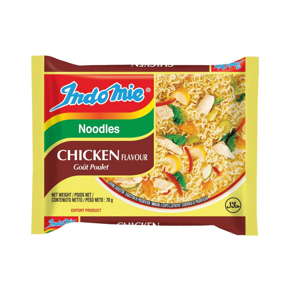 Паста быстрого приготовления Лапша Indomie со специальным вкусом курицы (40 х 70 г) Халяль - Indomie