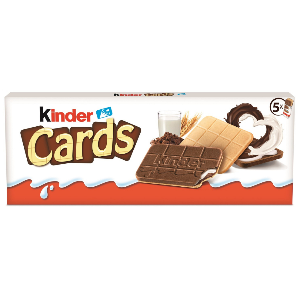 Biscuits cards chocolat 128g - KINDER