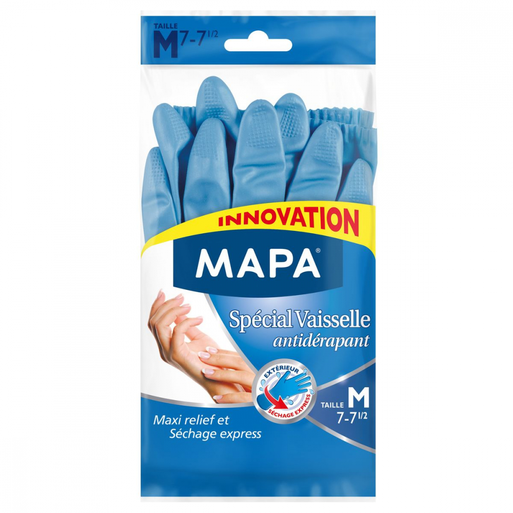 Gants spécial vaisselle antidérapant taille M - MAPA