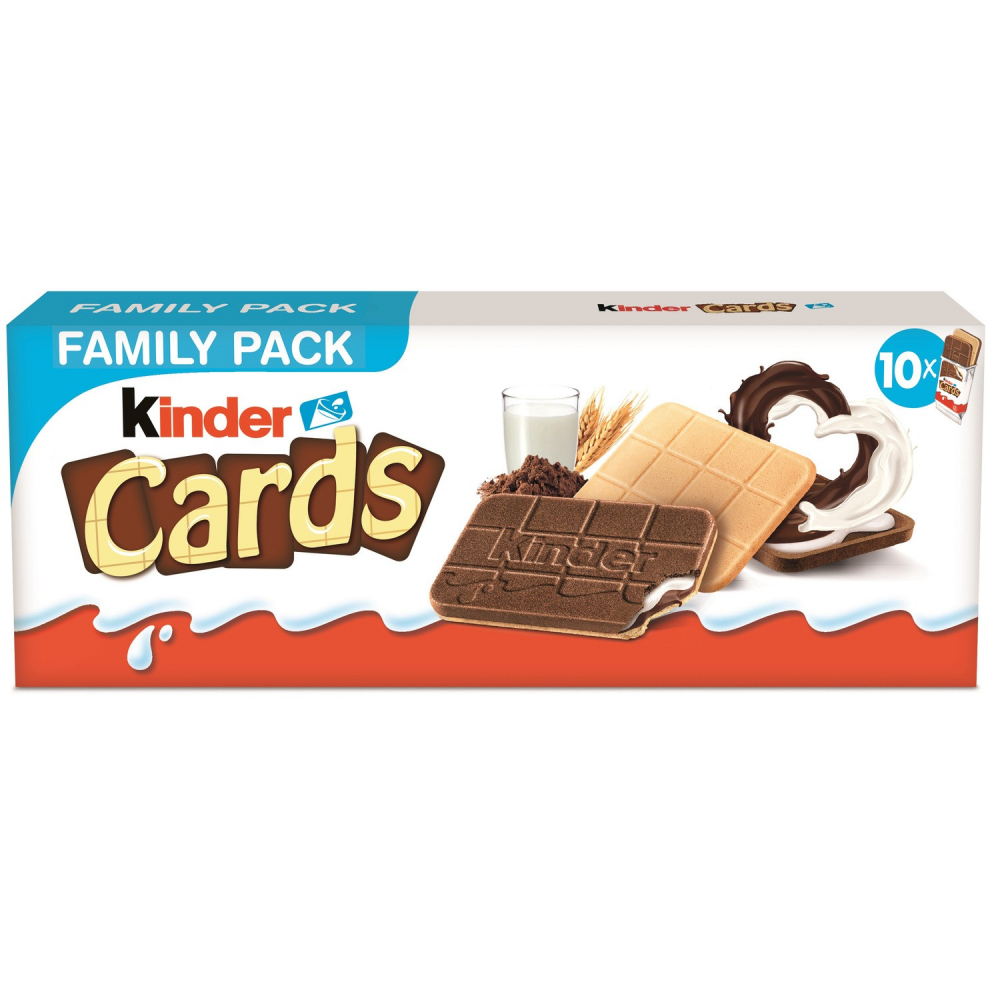 Milk and Cocoa Biscuits Kinder Cards *10 256g - KINDER