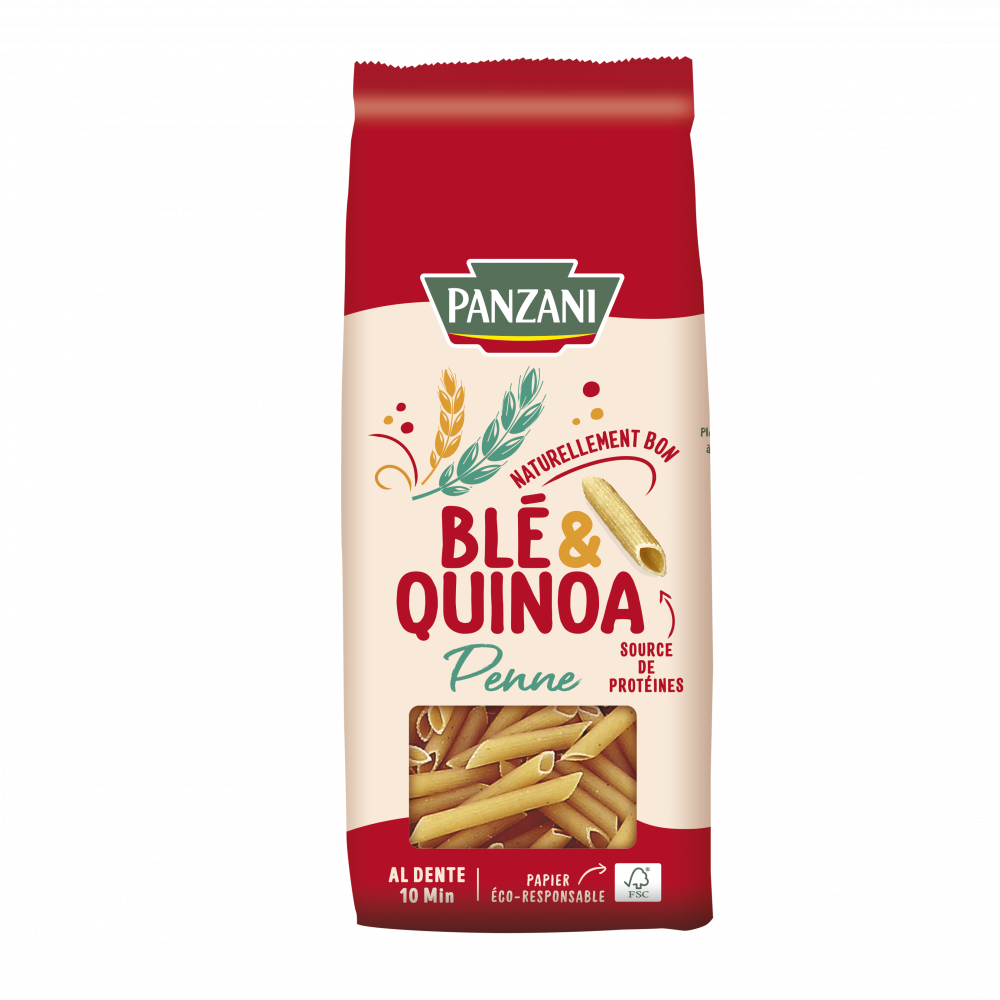 Pâtes Penne Blé & Quinoa 500g - PANZANI