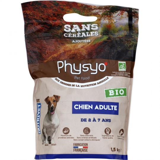 Croquette Bio Chien Adulte 1.5kg - PHYSYO