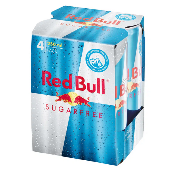 مشروب طاقة خالي من السكر 4 × 25 سنتيلتر - ريد بول