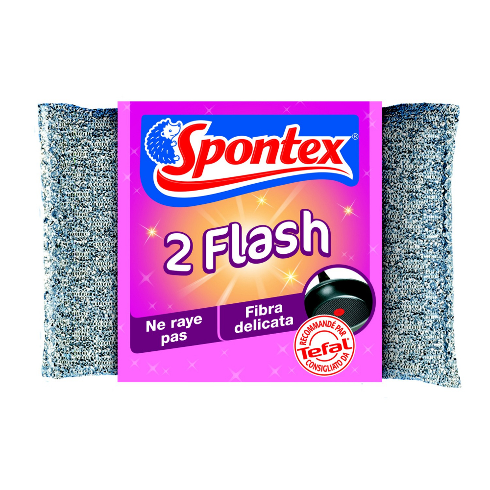 Tampon grattant flash x2 - SPONTEX