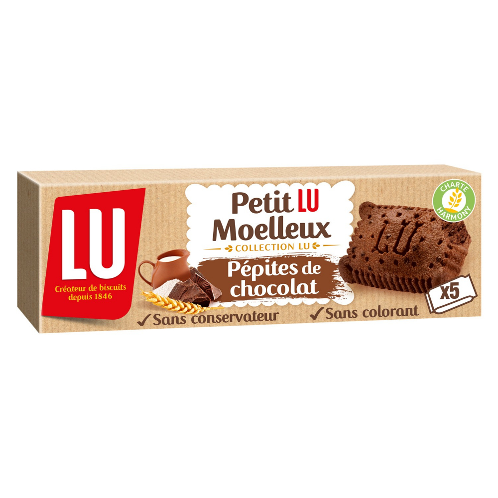 Petit moelleux pépites de chocolat 140g - LU