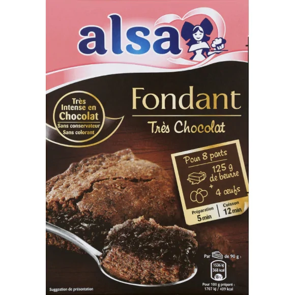 Préparation fondant très chocolat 360g - ALSA