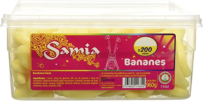 Bonbons bananes halal x200 - SAMIA