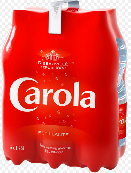 مياه فوارة حمراء عالية الفوارة، 6x125cl - CAROLA