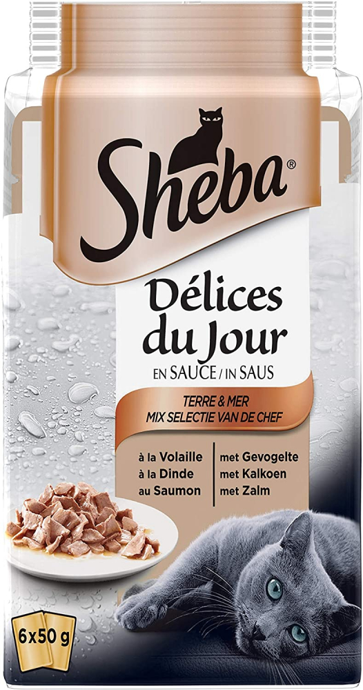 Geflügel-Délices-Pastete für Katzen 6x50g - SHEBA