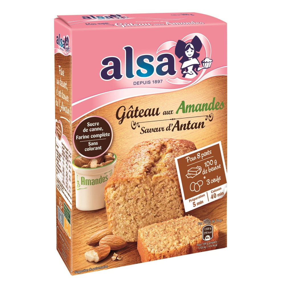 Préparation gâteau aux amandes saveur d'Antan 300g - ALSA