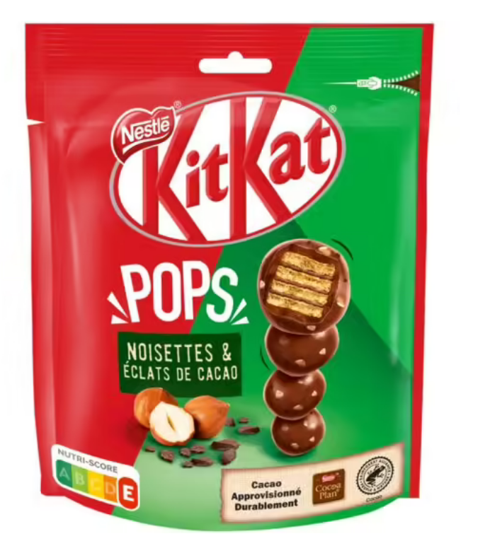 Chocoladepops met hazelnoten en cacaonibs 200g - KIT KAT