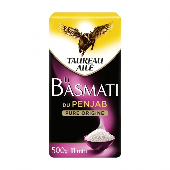 Riz Basmati du Penjab, 500 gram - TAUREAU AILÉ