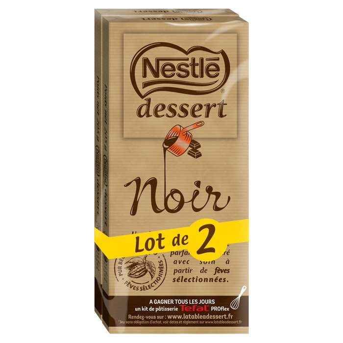Dessert Chocolat Noir lot de 2x205g - NESTLE