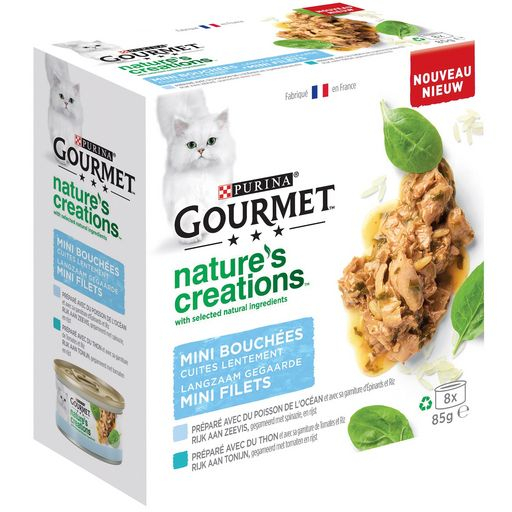 Lata gourmet de marisco para gatos 8x85g - PURINA