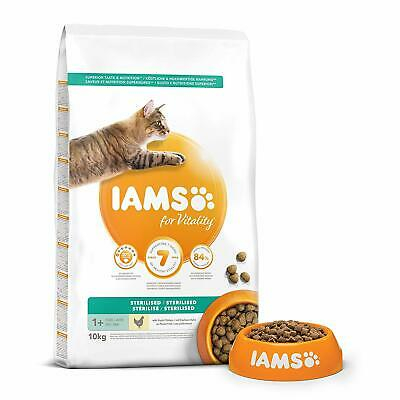 Croquettes premium chats adultes stérilisé au poulet 10 kg - IAMS Vitality