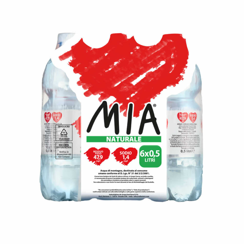 Acqua Naturale di Montagna, 4x6x50cl - MIA