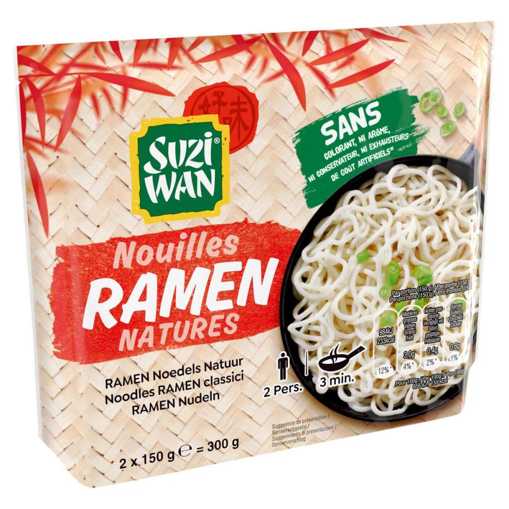 Plain ramen noodles 2x150g - SUZI WAN