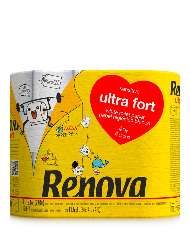 Papier toilette ultra fort x20 rouleaux - RENOVA