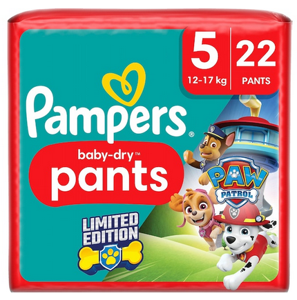 狗狗巡逻队婴儿干尿布 5 号，29 片 - PAMPERS