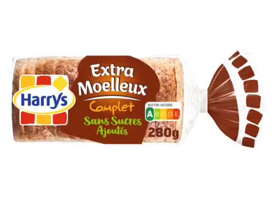 Pain de mie complet sans sucres ajoutés 280g - HARRY'S