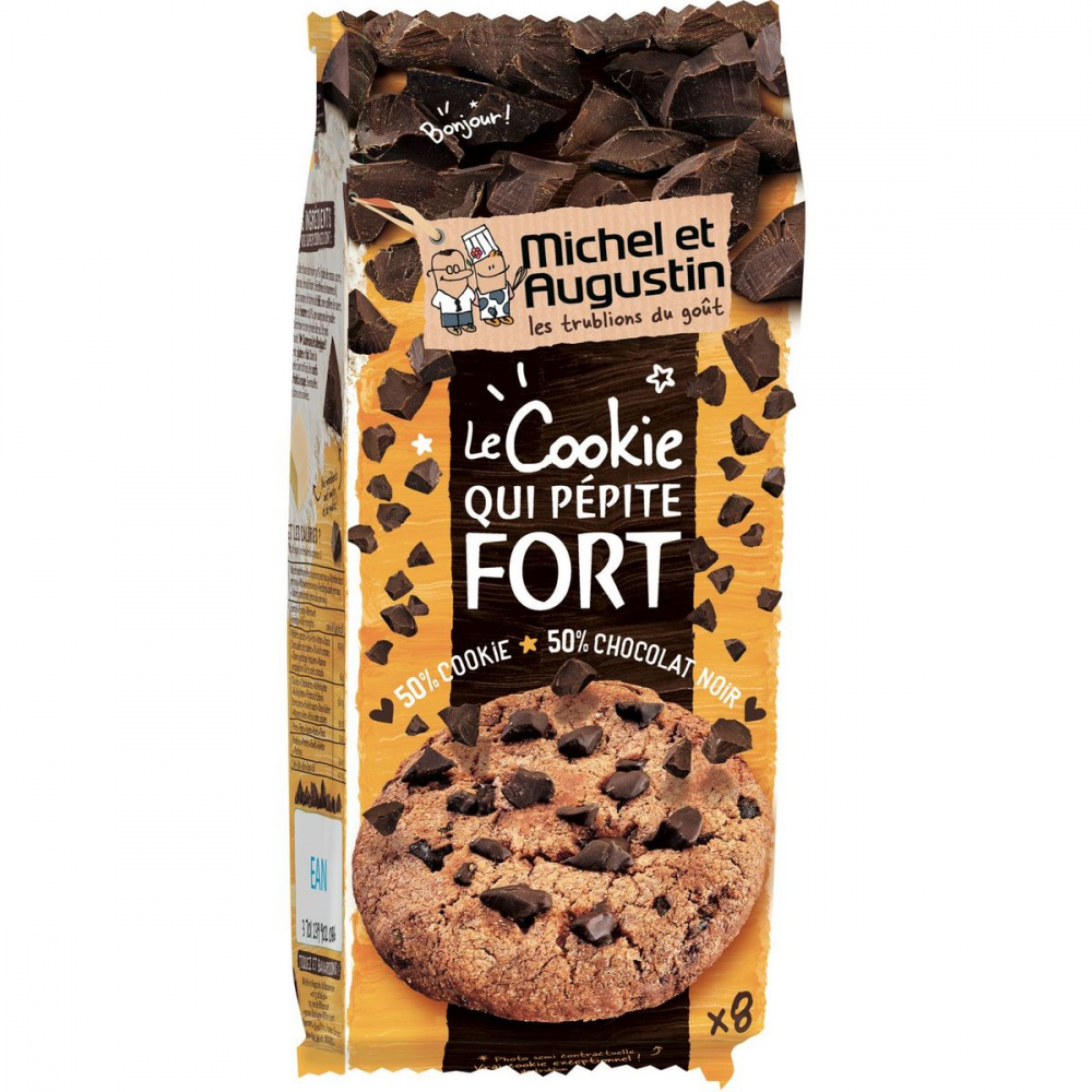 Biscuits aux morceaux de chocolat noir 8 cookies 200g - MICHEL ET AUGUSTIN