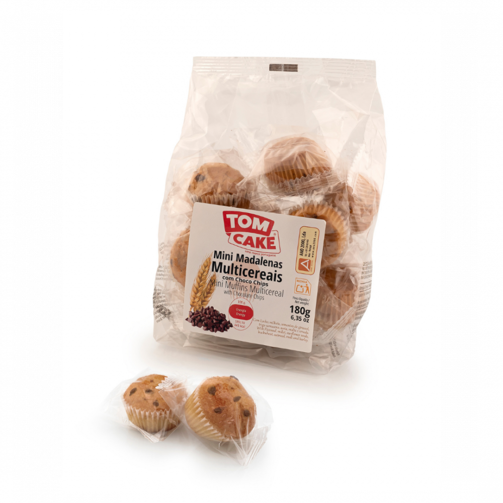 Mini Madeleines Ai Multi Cereali Con Gocce Di Cioccolato 180g