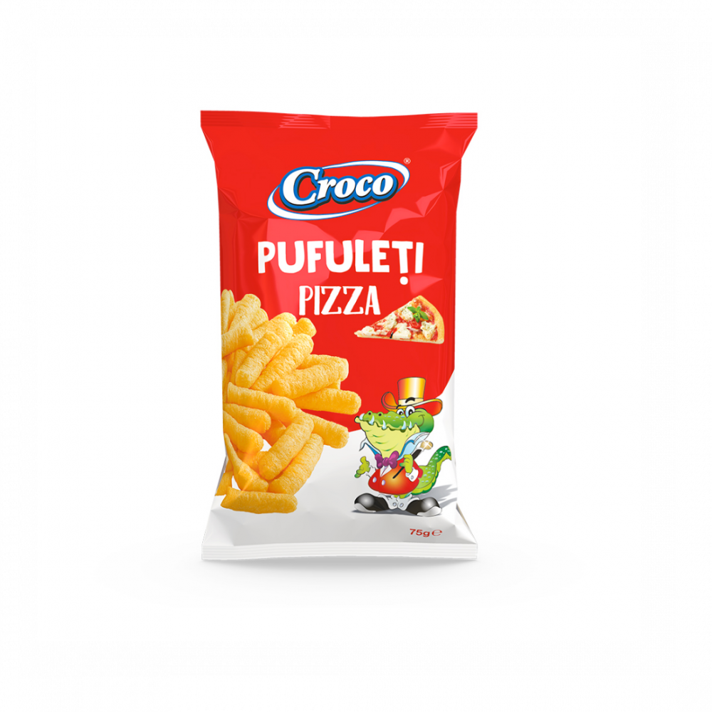 Croco Corn Puffs Pizza 75g 20/1srp